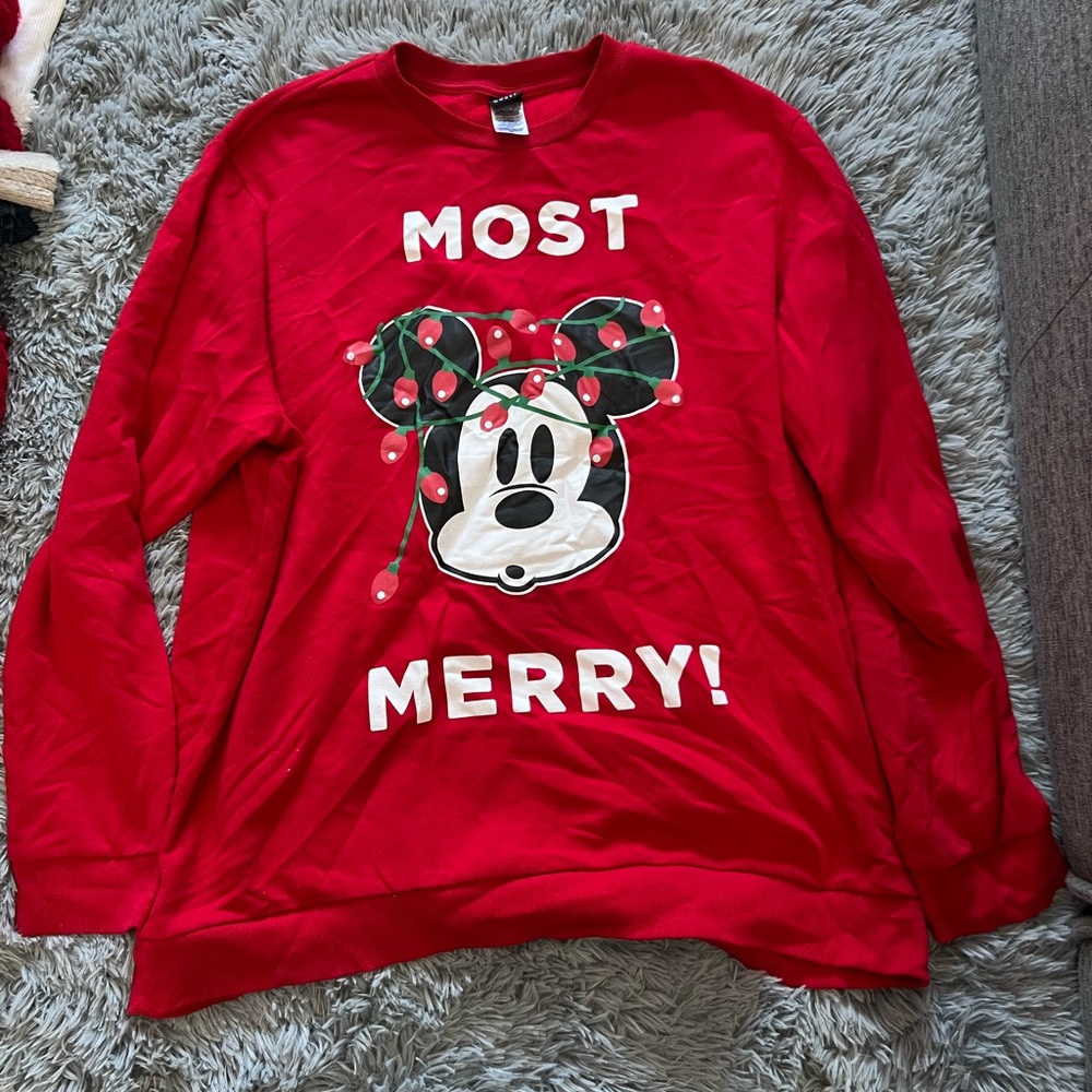 Disney Red Mickey Mouse Pullover